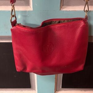 Michael Kors Red Leather Shoulder Bag